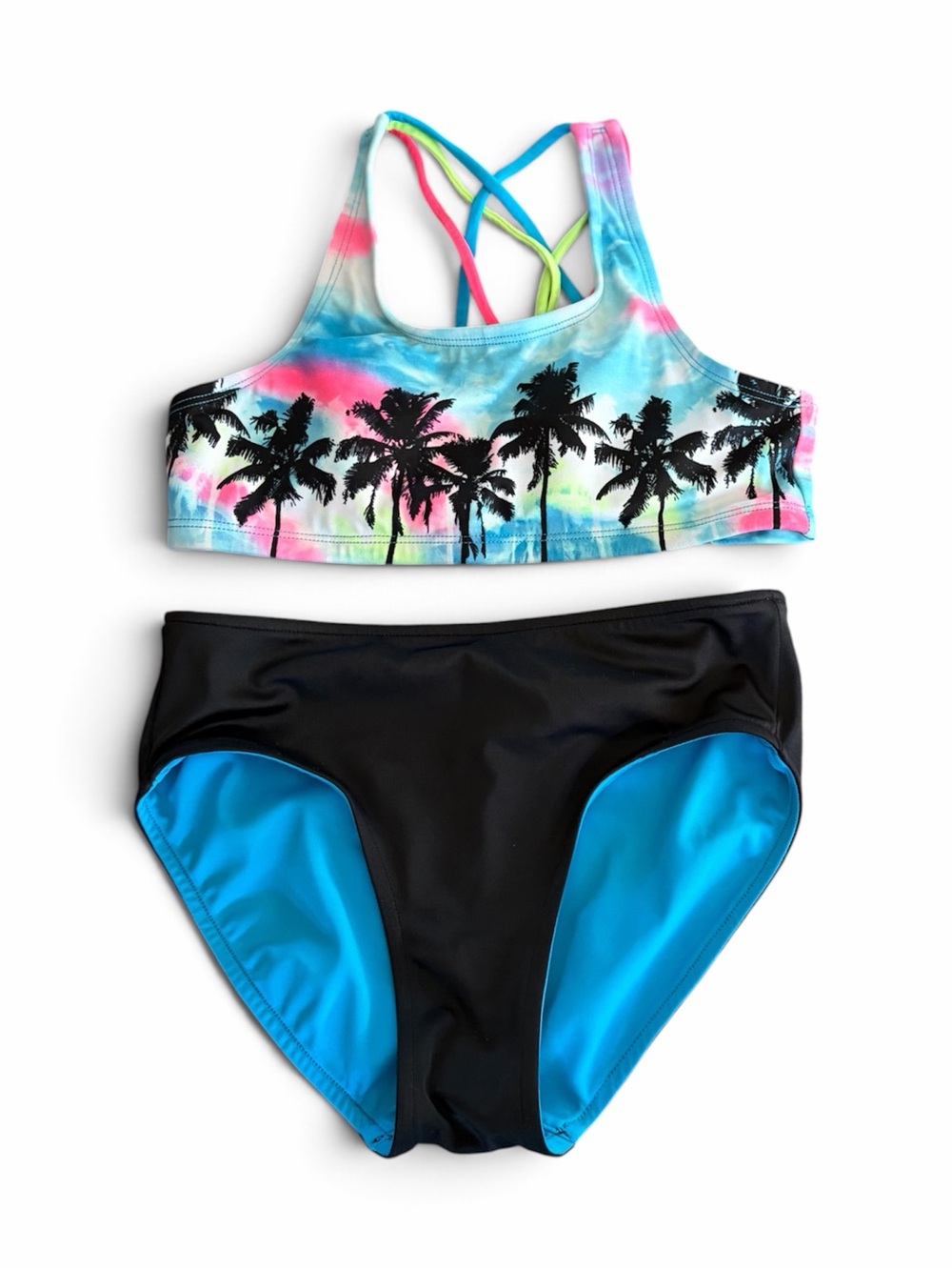 Justice Kids Palm Tree Two-Piece Bikini - Size 12